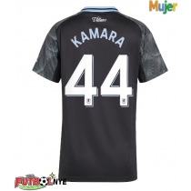 Camiseta Aston Villa Boubacar Kamara #44 Visitante Equipación para mujer 2025-26 manga corta
